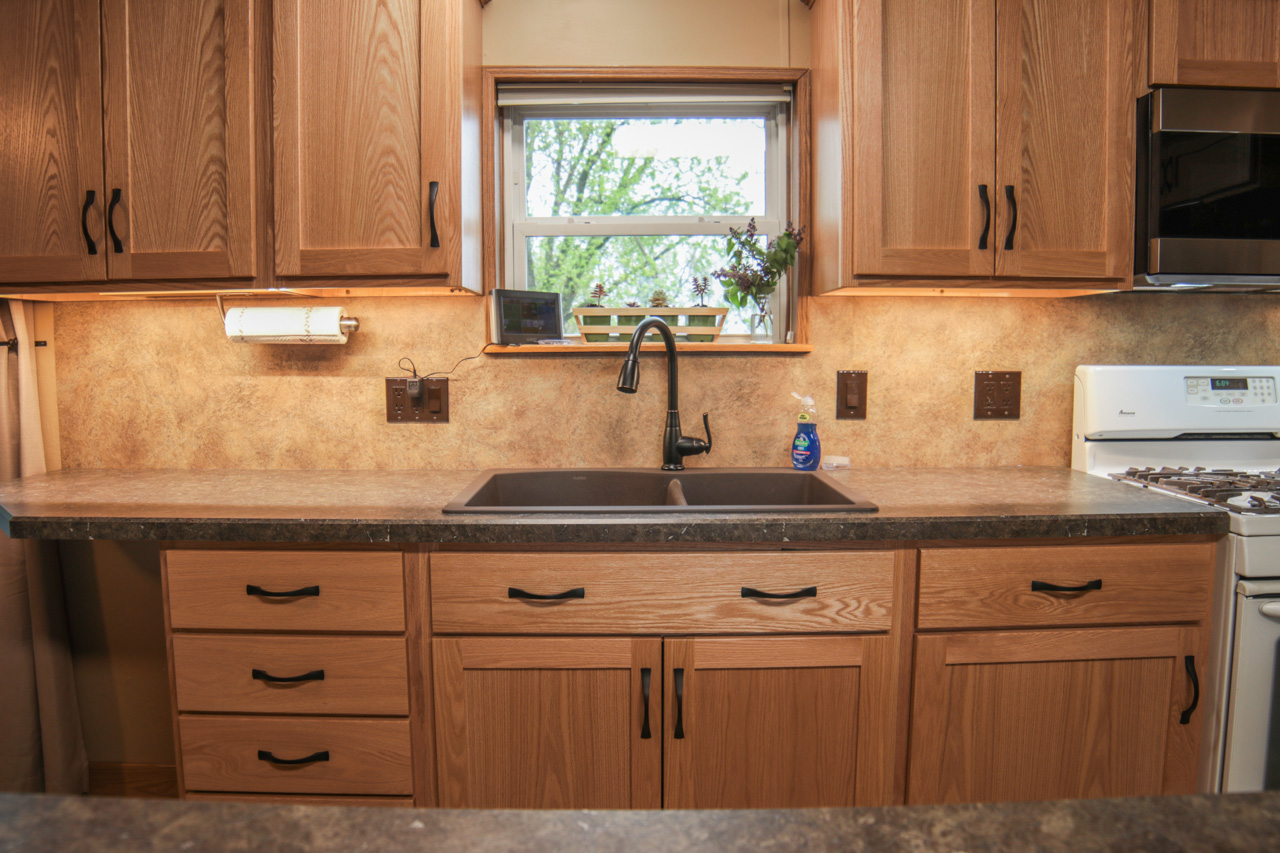oak kitchen woodwork cabinetry backwoods designs winnebago mn